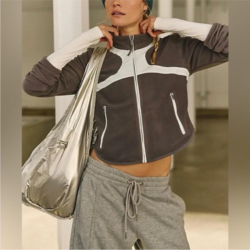 Free People In The Zone Zip Up Fleece Size Large